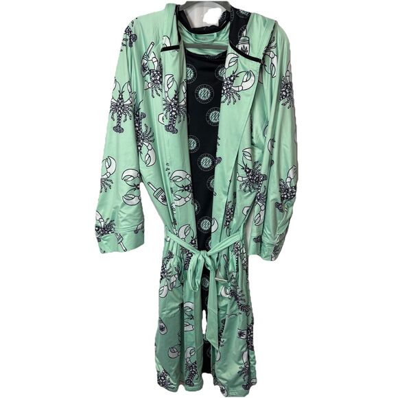 Other - Plover Men’s Hooded Robe Surf-Changing One Size Long New England Lobster Green